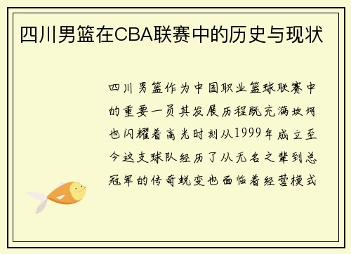 四川男篮在CBA联赛中的历史与现状